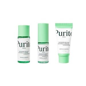 Wonder Releaf Centella Mini Kit Unscented(Serum15ml+Toner30ml+ Cream15ml)